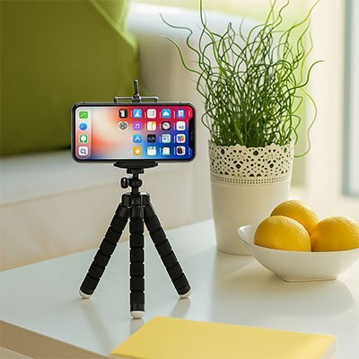 trépied noir sur table basse Minimax